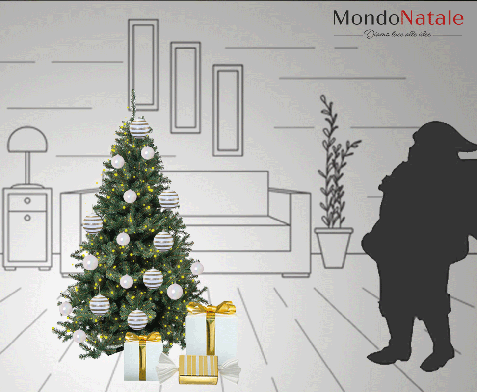 Kit decorazioni Natale Oro e bianco S