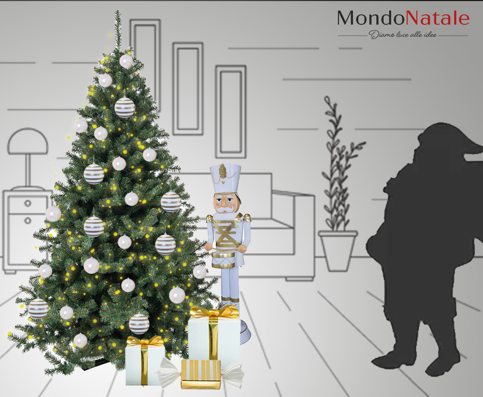 Kit decorazioni Natale Oro e bianco L
